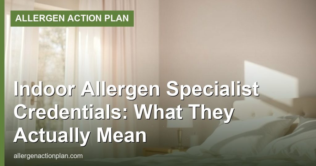 Indoor Allergen Specialist Credentials: What They Actually Mean